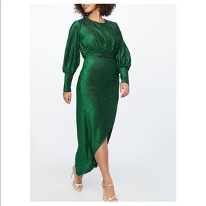 ELOQUII Sparkle Maxi Dress with Wrap Skirt Size 16
